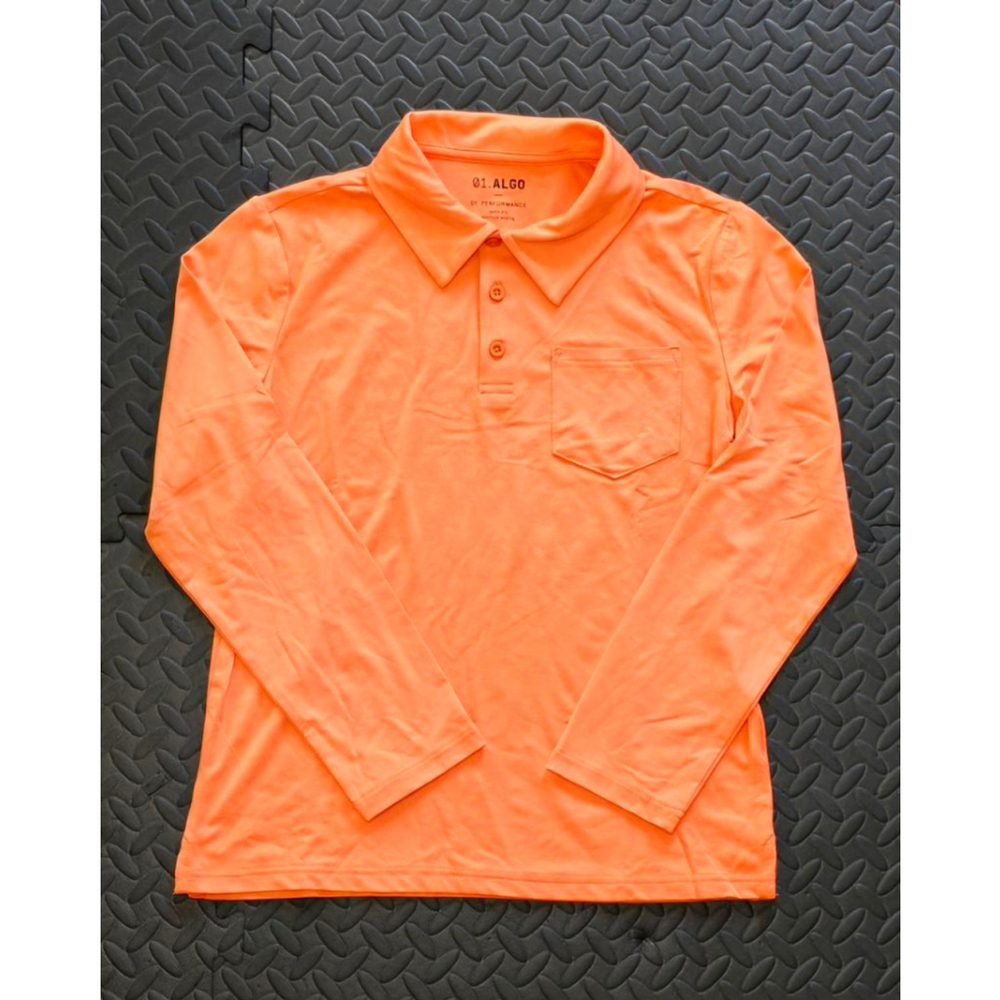 Boys 01.ALGO Polo Shirt Size M Orange